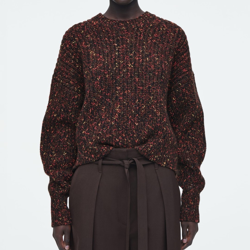 NWT COS FLECKED MERINO WOOL SWEATER Size S